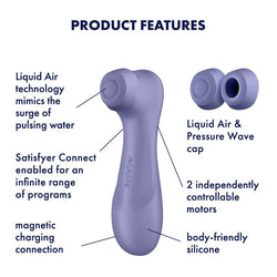 Satisfyer Pro 2 Generation 3 with App Control - Lilac Touch-Free USB-Rechargeable Clitoral Stimulator