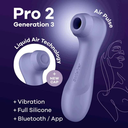 Satisfyer Pro 2 Generation 3 with App Control - Lilac Touch - Free USB - Rechargeable Clitoral Stimulator