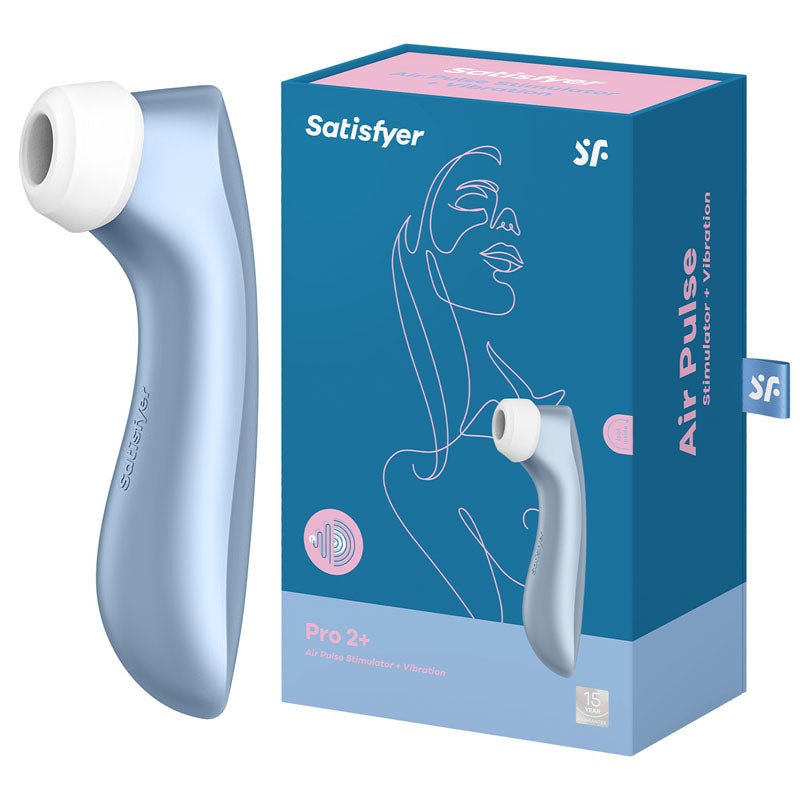 Satisfyer Pro 2+Blue Touch-Free USB-Rechargeable Clitoral Stimulator