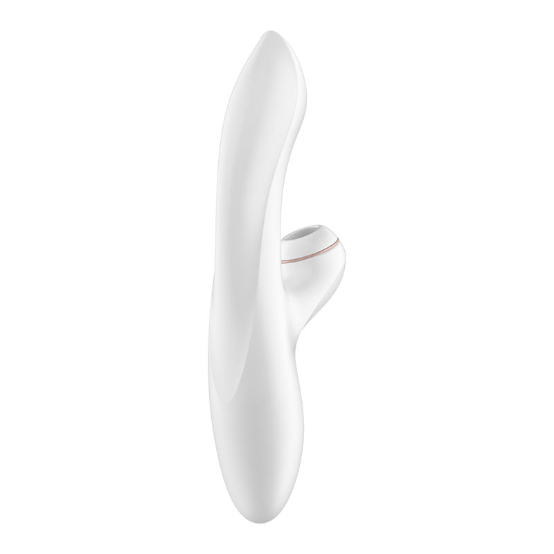 Satisfyer Pro + G - Spot - White 22 cm USB Rechargeable Rabbit Vibrator with Touch - Free Clitoral Stimulator