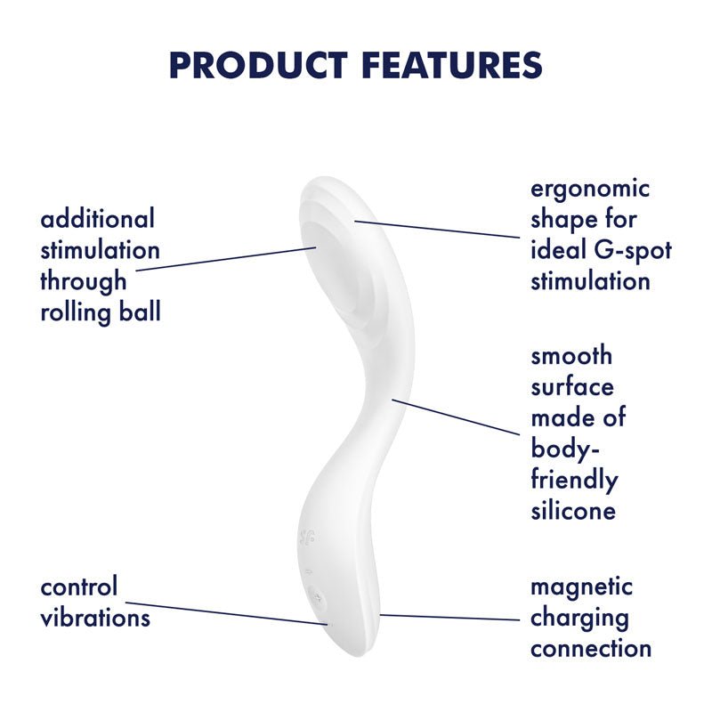 Satisfyer Rrrolling Pleasure - White USB Rechargeable Vibrator