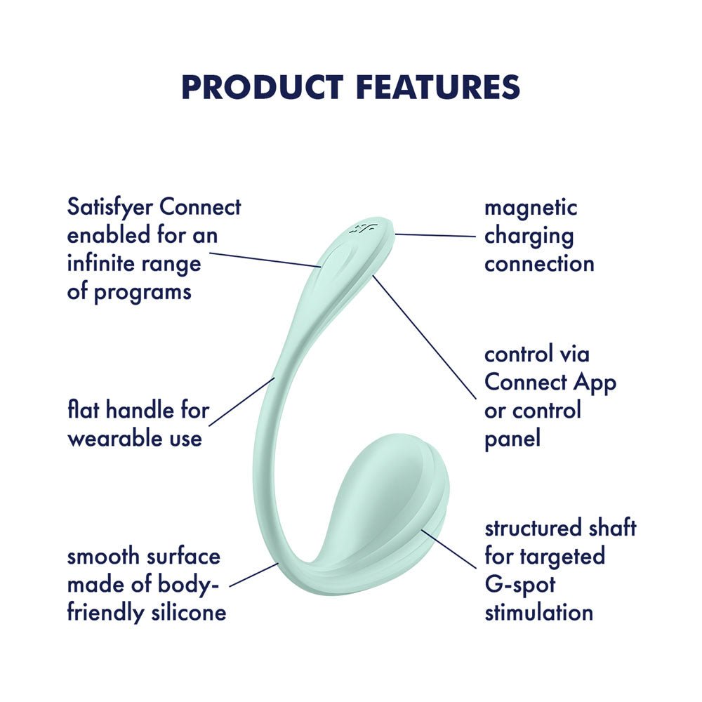 Satisfyer Smooth Petal - Mint Wearable Stimulator with App Control