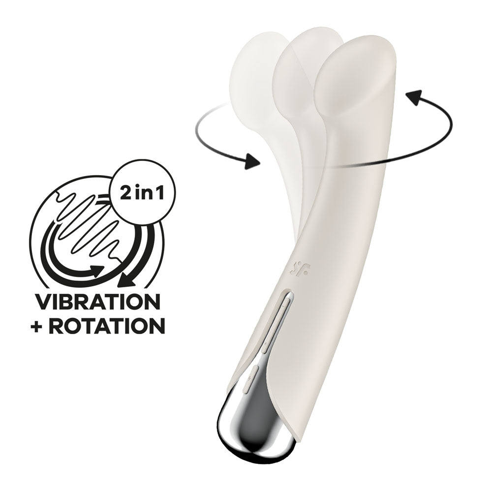 Satisfyer Spinning G-Spot 1 - Beige 16.5 cm Rechargeable Rotating Vibrator