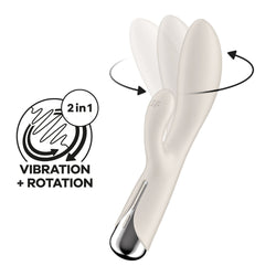 Satisfyer Spinning Rabbit 1 - Beige 20 cm Rechargeable Rotating Rabbit Vibrator