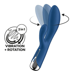 Satisfyer Spinning Rabbit 1 - Blue 20 cm Rechargeable Rotating Rabbit Vibrator