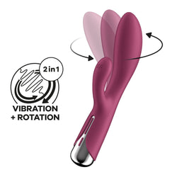 Satisfyer Spinning Rabbit 1 - Red 20 cm Rechargeable Rotating Rabbit Vibrator