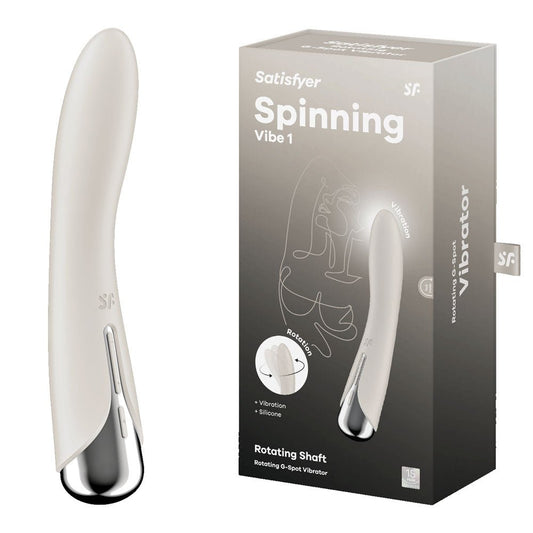 Satisfyer Spinning Vibe 1 - Beige 17.8 cm Rechargeable Rotating Vibrator