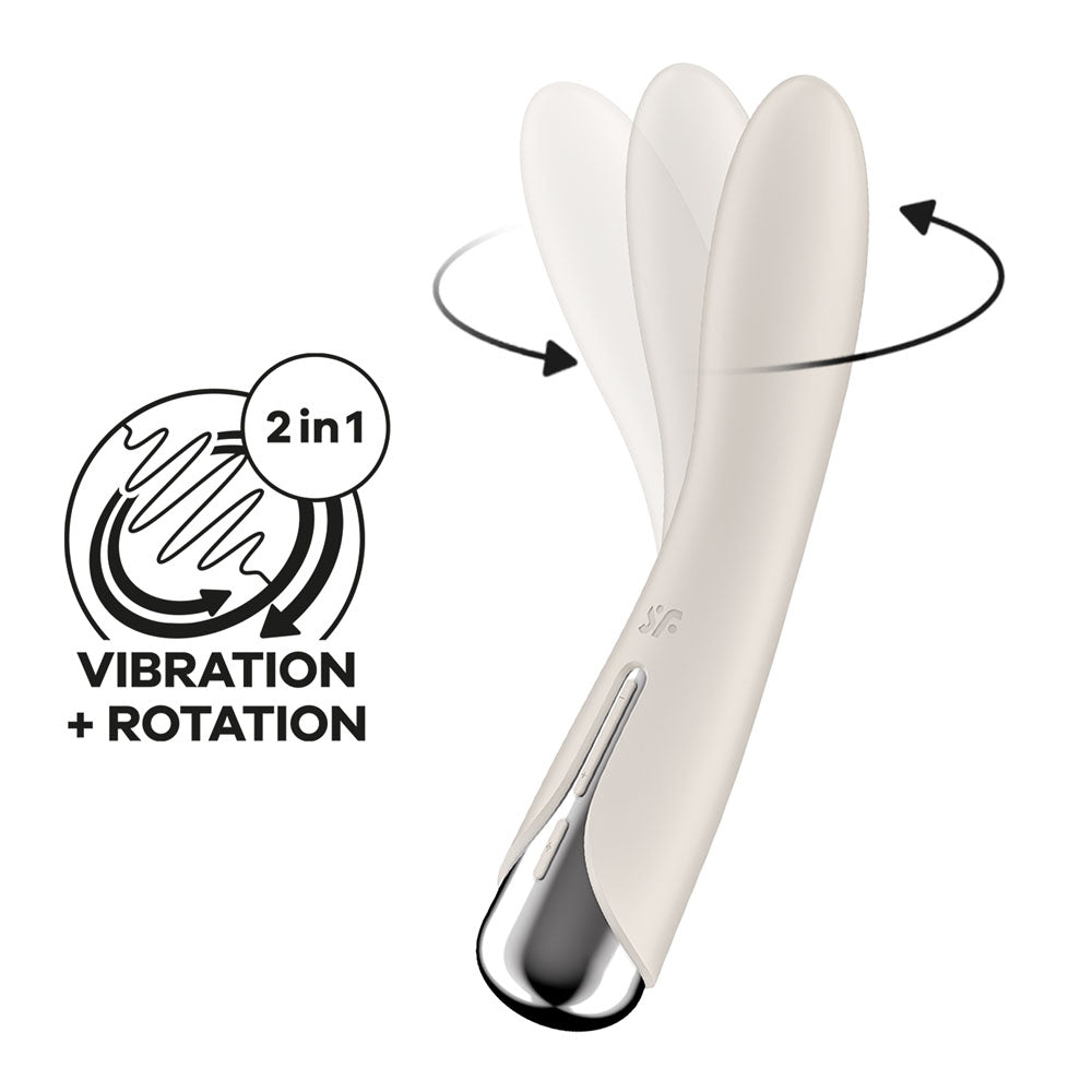 Satisfyer Spinning Vibe 1 - Beige 17.8 cm Rechargeable Rotating Vibrator