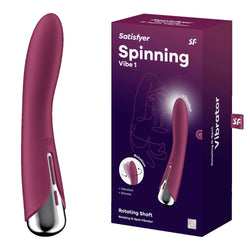 Satisfyer Spinning Vibe 1 - Red 17.8 cm USB Rechargeable Rotating Vibrator