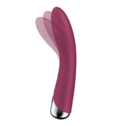 Satisfyer Spinning Vibe 1 - Red 17.8 cm USB Rechargeable Rotating Vibrator