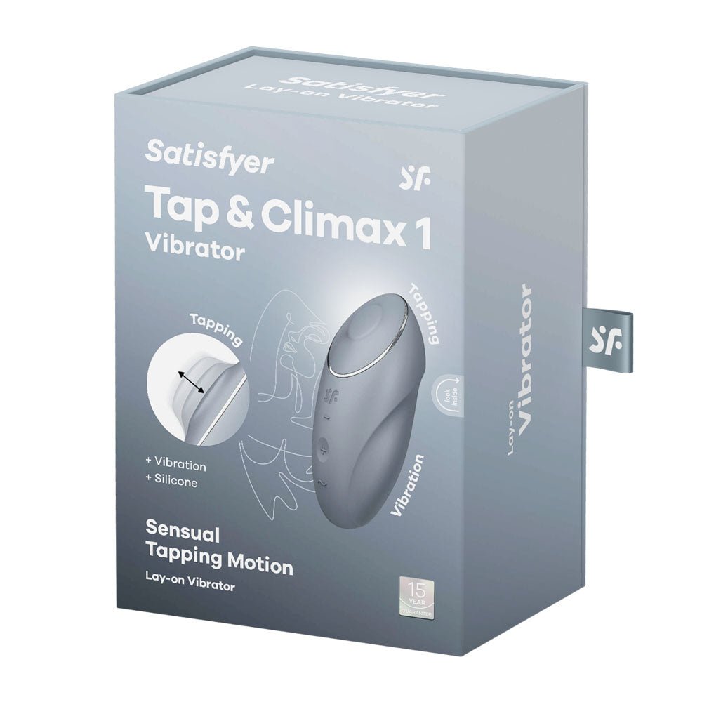 Satisfyer Tap & Climax 1 - Bluegrey USB Rechargeable Pulsing Stimulator