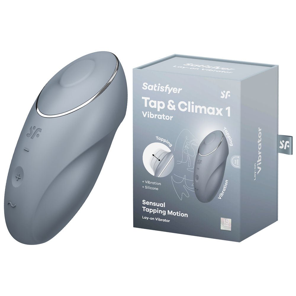 Satisfyer Tap & Climax 1 - Bluegrey USB Rechargeable Pulsing Stimulator