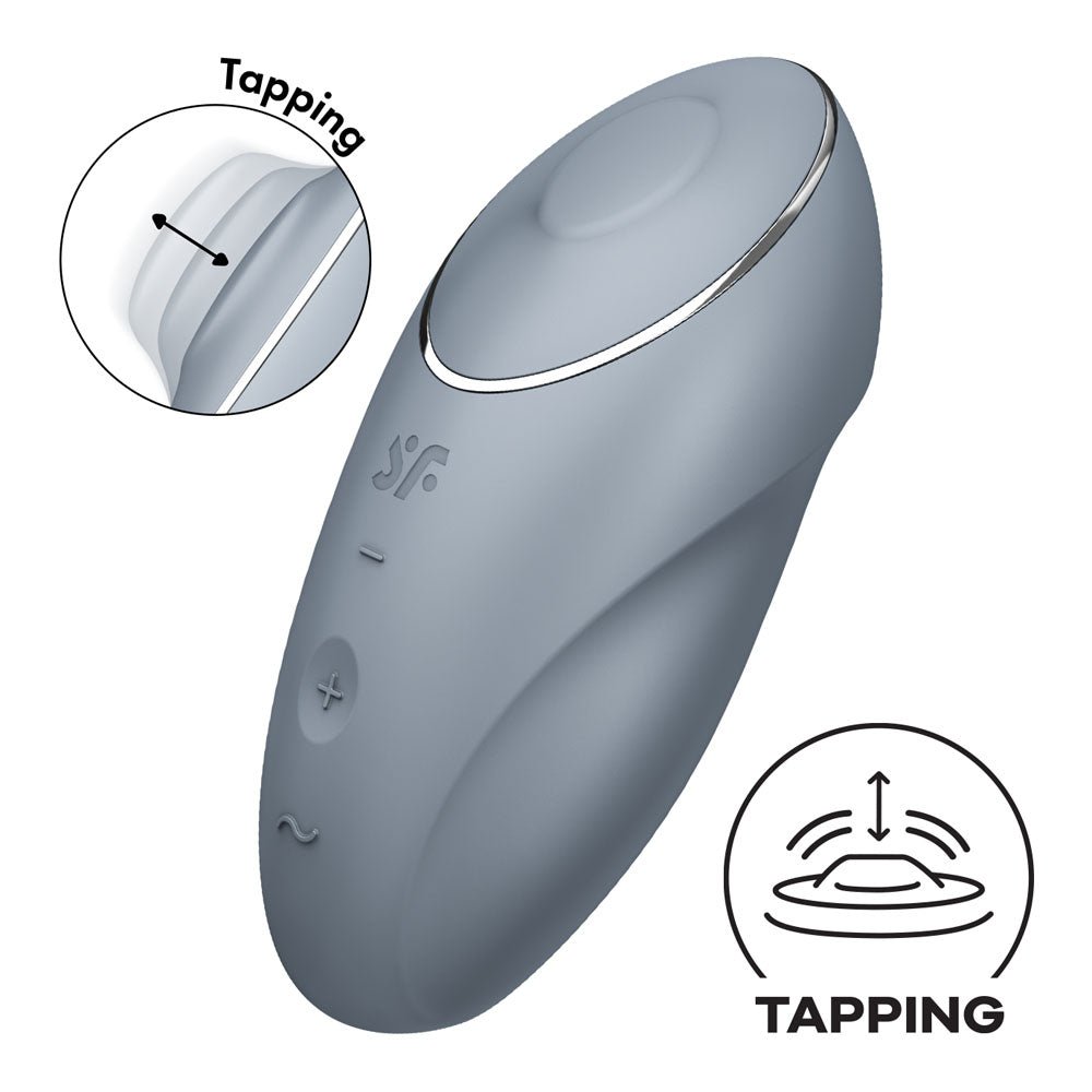 Satisfyer Tap & Climax 1 - Bluegrey USB Rechargeable Pulsing Stimulator