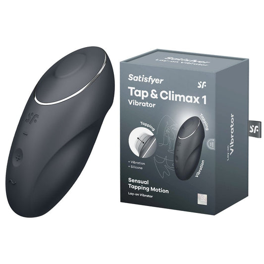 Satisfyer Tap & Climax 1 - Grey USB Rechargeable Pulsing Stimulator