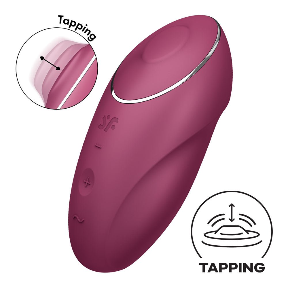 Satisfyer Tap & Climax 1 - Red USB Rechargeable Pulsing Stimulator