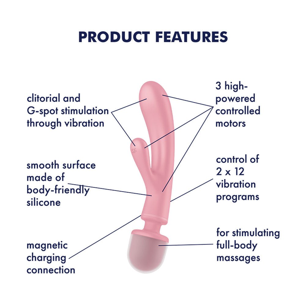 Satisfyer Top Secret - Pink USB Rechargeable Rabbit Vibrator and Massage Wand