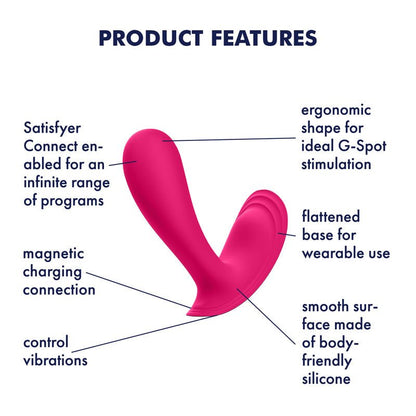 Satisfyer Top Secret - Pink Wearable Vibrator with App Control