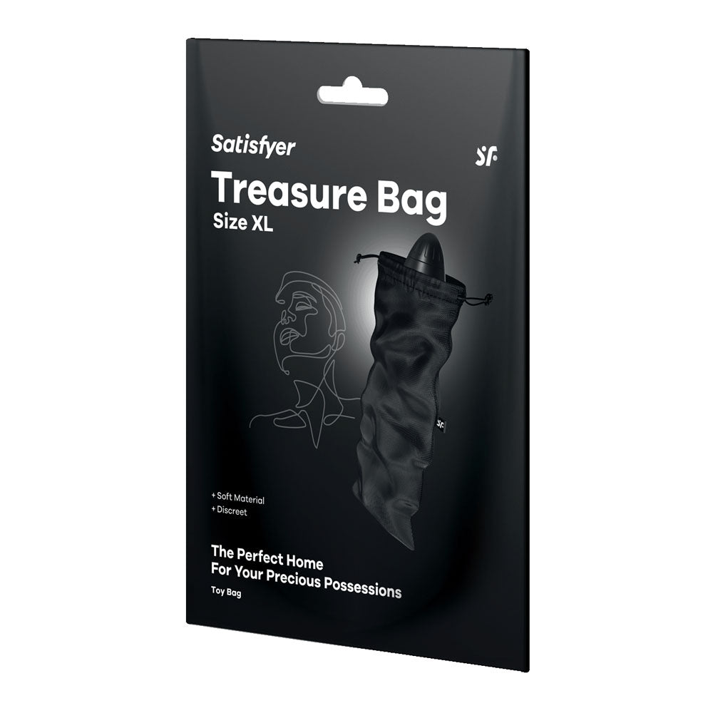 Satisfyer Treasure Bag XLarge - Black XL Toy Storage Bag