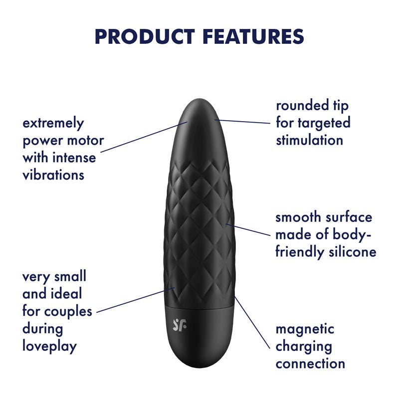 Satisfyer Ultra Power Bullet 5 - Black USB Rechargeable Bullet