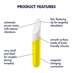 Satisfyer Ultra Power Bullet 7 - Yellow USB Rechargeable Bullet