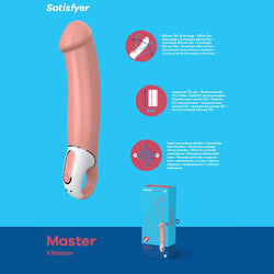 Satisfyer Vibes - Master - Pink 17 cm USB Rechargeable Vibrator