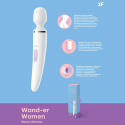 Satisfyer Wand-er Woman - White USB Rechargeable Massager Wand