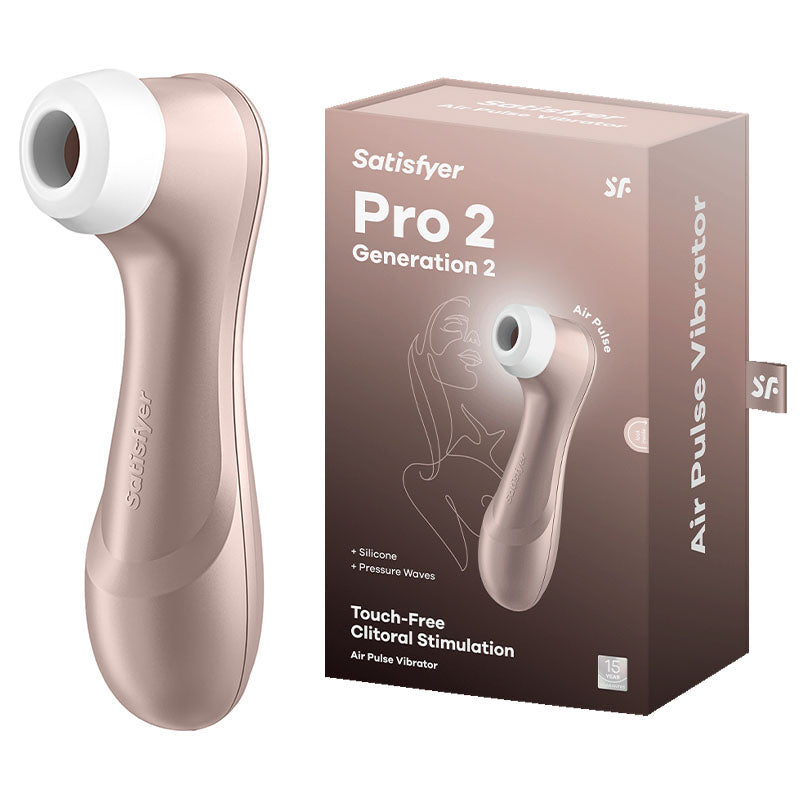 Satisfyer Pro 2 - Rose Gold - Touch - Free USB - Rechargeable Clitoral Stimulator