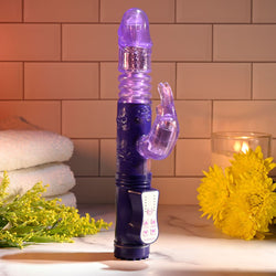 Selopa BUNNY THRUSTER Purple 24.8 cm Thrusting Rabbit Vibrator