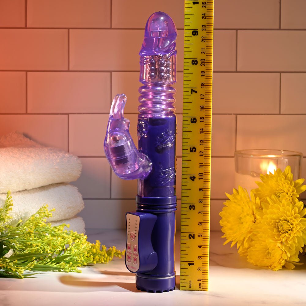 Selopa BUNNY THRUSTER Purple 24.8 cm Thrusting Rabbit Vibrator