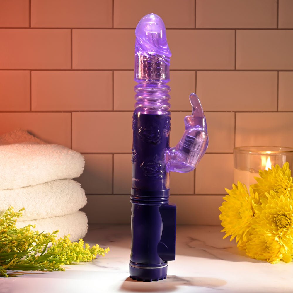 Selopa BUNNY THRUSTER Purple 24.8 cm Thrusting Rabbit Vibrator