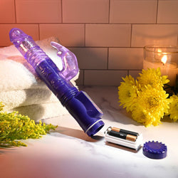 Selopa BUNNY THRUSTER Purple 24.8 cm Thrusting Rabbit Vibrator