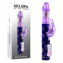 Selopa BUNNY THRUSTER Purple 24.8 cm Thrusting Rabbit Vibrator