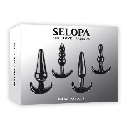 Selopa INTRO TO PLUGS Black Butt Plugs - Set of 4