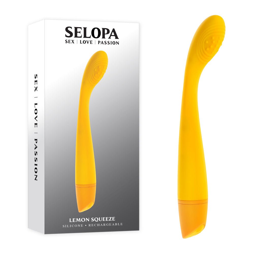 Selopa LEMON SQUEEZE Yellow 18.4 cm USB Rechargeable Vibrator