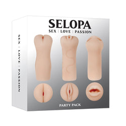 Selopa PARTY PACK - Light Flesh Strokers - Set of 3