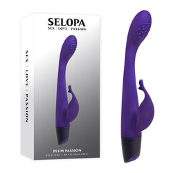 Selopa PLUM PASSION Purple 18.3 cm USB Rechargeable Rabbit Vibrator