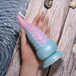 Selopa STUCK ON YOU Blue/Pink 19 cm Vibrating Tentacle Fantasy Dildo