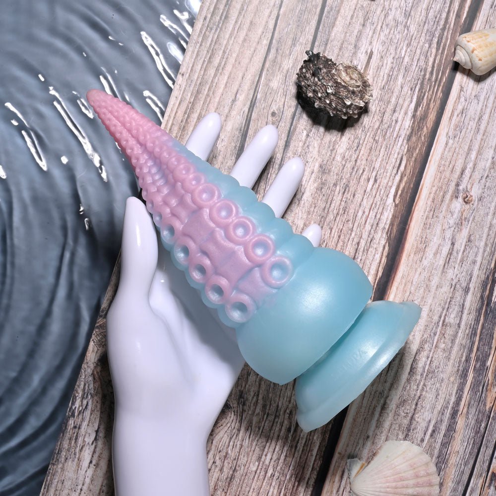 Selopa STUCK ON YOU Blue/Pink 19 cm Vibrating Tentacle Fantasy Dildo