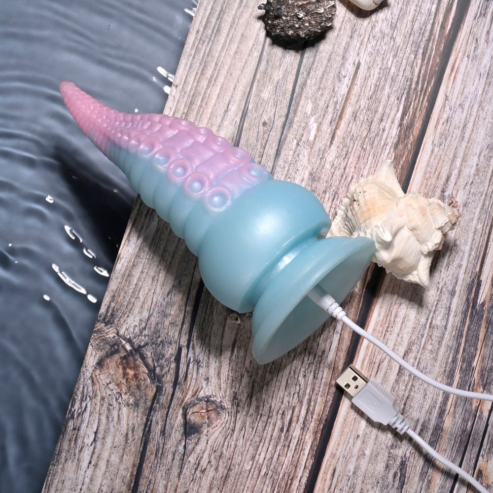 Selopa STUCK ON YOU Blue/Pink 19 cm Vibrating Tentacle Fantasy Dildo