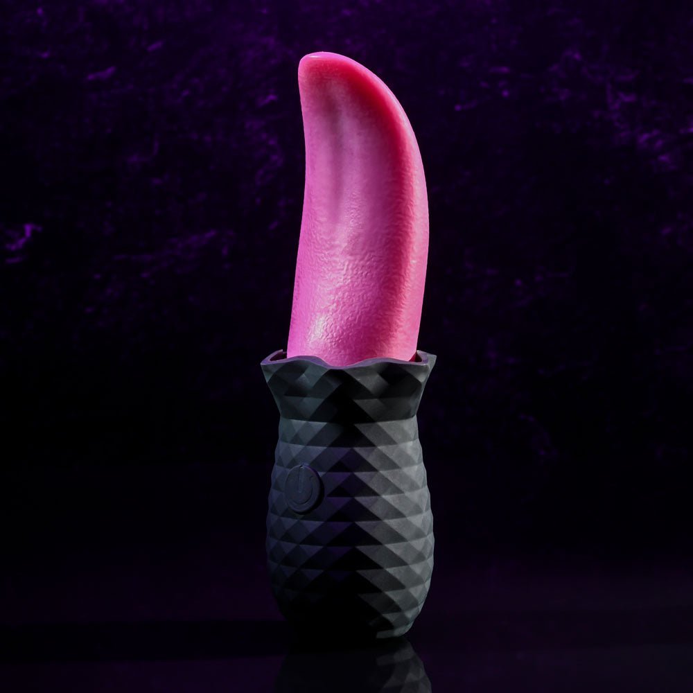 Selopa TONGUE TEASER Pink/Black Rechargeable Vibrating Tongue Stimulator