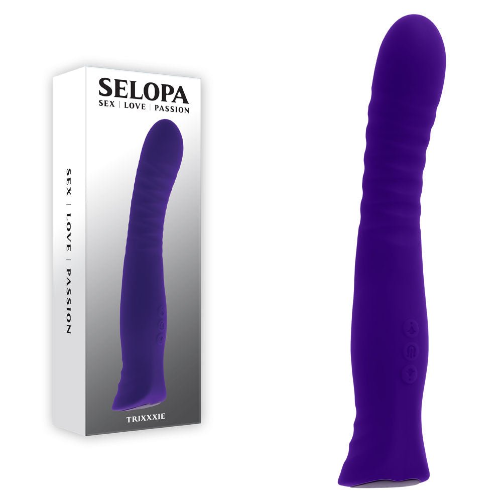 Selopa TRIXXXIE Purple 22.2 cm USB Rechargeable Vibrator