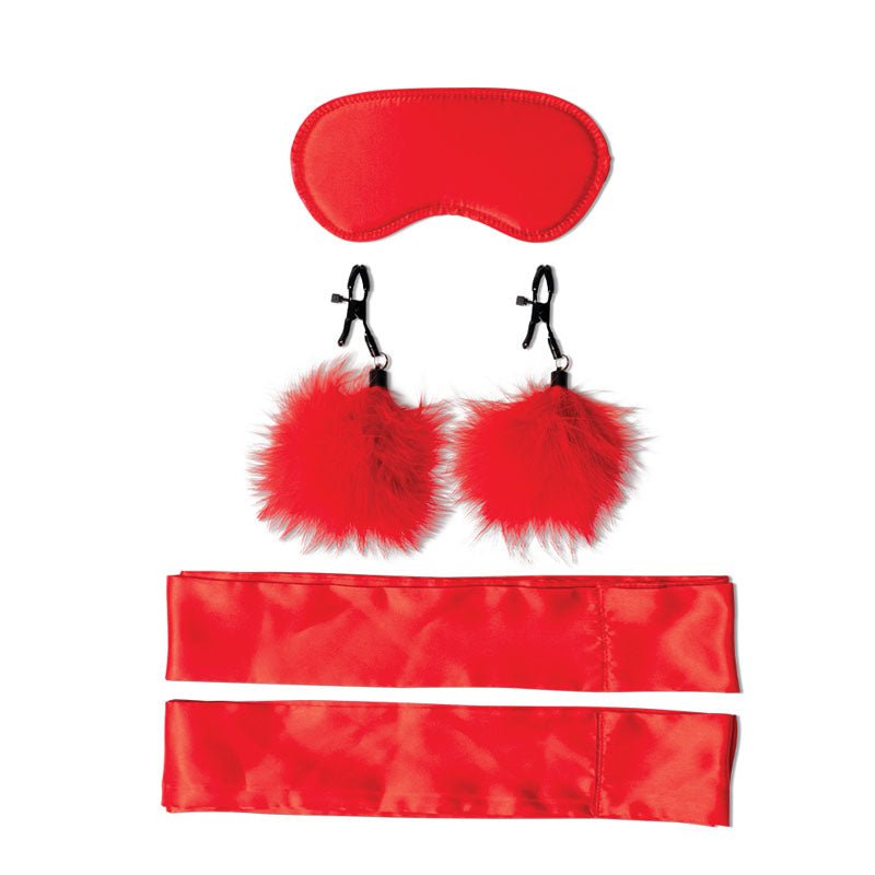 Sex & Mischief Amor Bondage Beginner Kit Red - 5 Piece Set