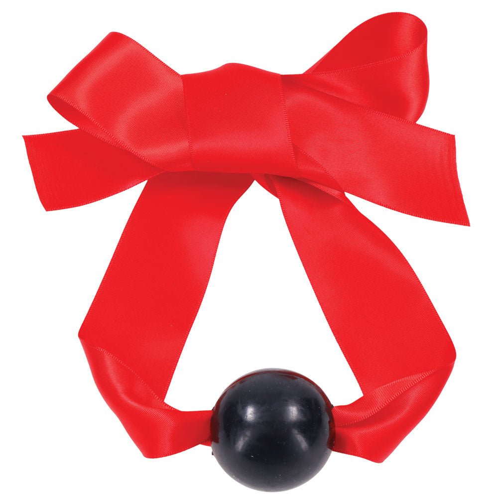 Sex & Mischief Amor Satin Ball Gag - Red/Black Mouth Restraint