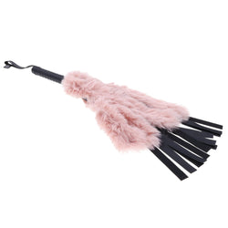 Sex & Mischief Brat Faux Fur Flogger Black/Pink 50 cm Whip