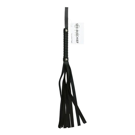 Sex & Mischief Faux Leather Flogger Black Whip