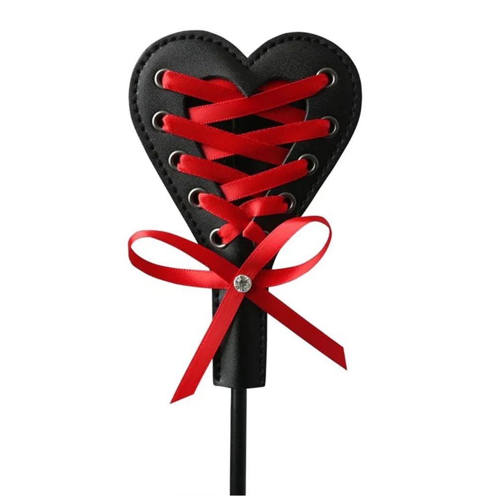 Sex & Mischief Heart Beat Crop Black/Red 37.5 cm