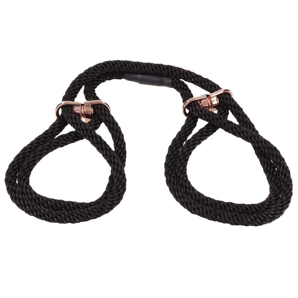 Sex & Mischief Knotty Brat Kit Black Bondage Kit - 3 Piece Set