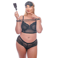 Sex & Mischief Knotty Brat Kit Black Bondage Kit - 3 Piece Set