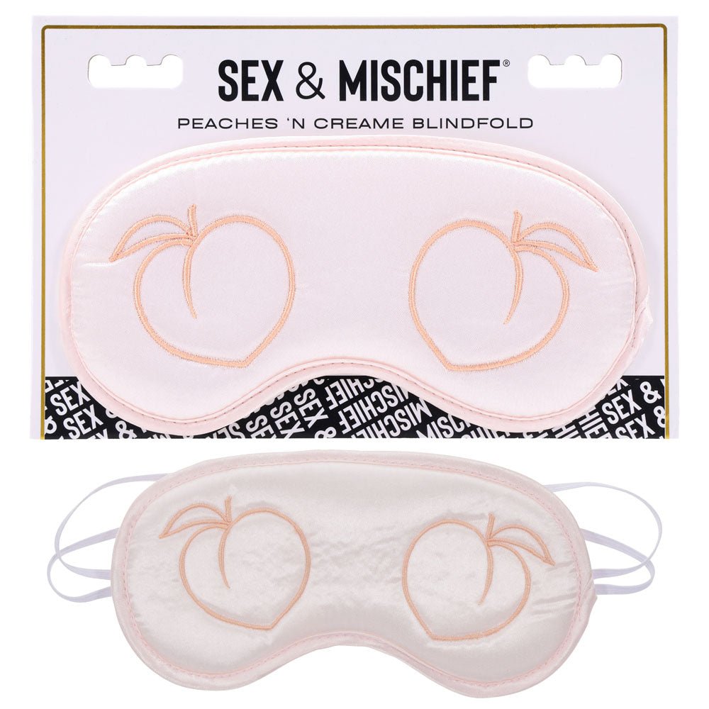 Sex & Mischief Peaches n CreaMe Blindfold Peach Eyemask