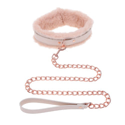 Sex & Mischief Peaches n CreaMe Fur Collar & Leash Peach Restraint